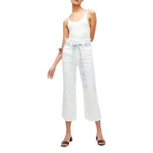 7 for all mankind white belted denim